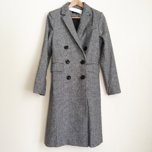 NWT houndstooth double breast trench jacket - Picture 7 of 8